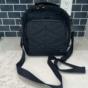 Lug Quilted Navy Crossbody Bag